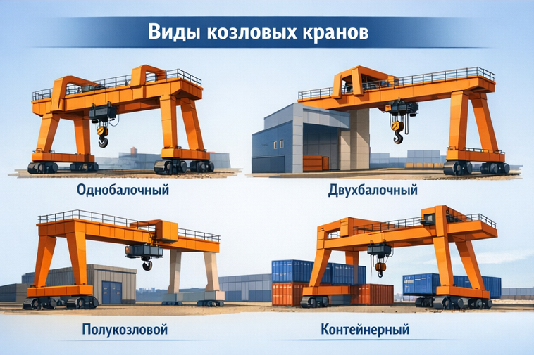 Виды козлового крана Типы козлового крана